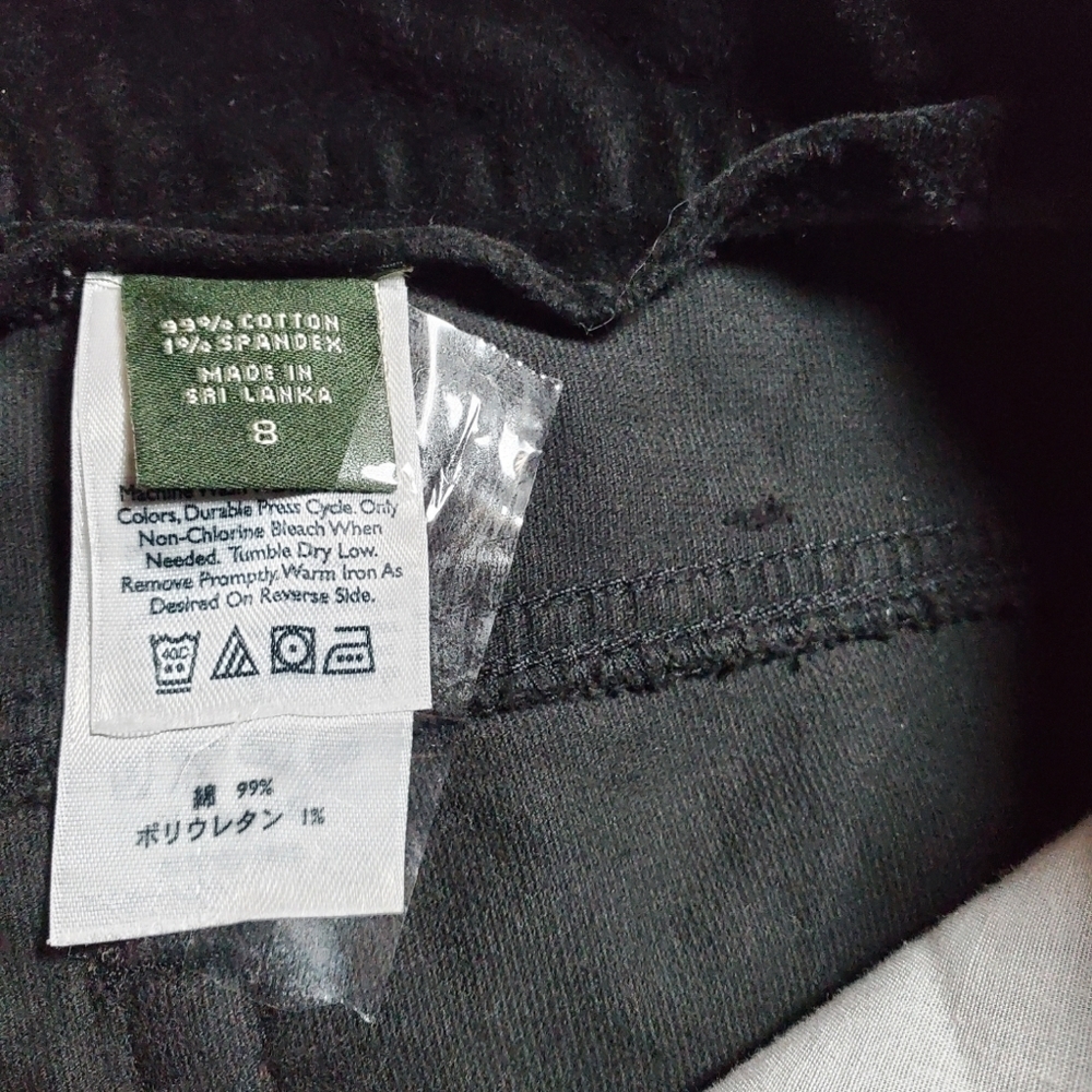EDDIE BAUER black velvet pants 8 - Picture 5 of 6
